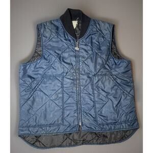 Vintage Quilted Vest LG‎ 90s Walls Diamond Quilted Vest Navy Outerwear EUC LARGE